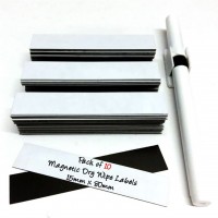 10 x Magnetic Dry Wipe Labels Whiteboard Precut - 15mm x 80mm 5013918013715  332715591730